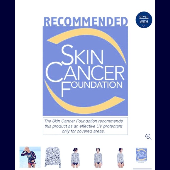 lands end women's sun protection long sleeve swim shirt - Picture 6 of 6